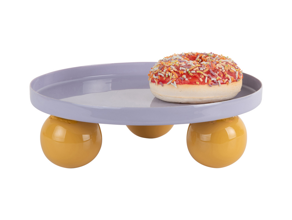 
                  
                    DOUBLE FUNKY Soft Purple Bright Yellow Round Tray
                  
                