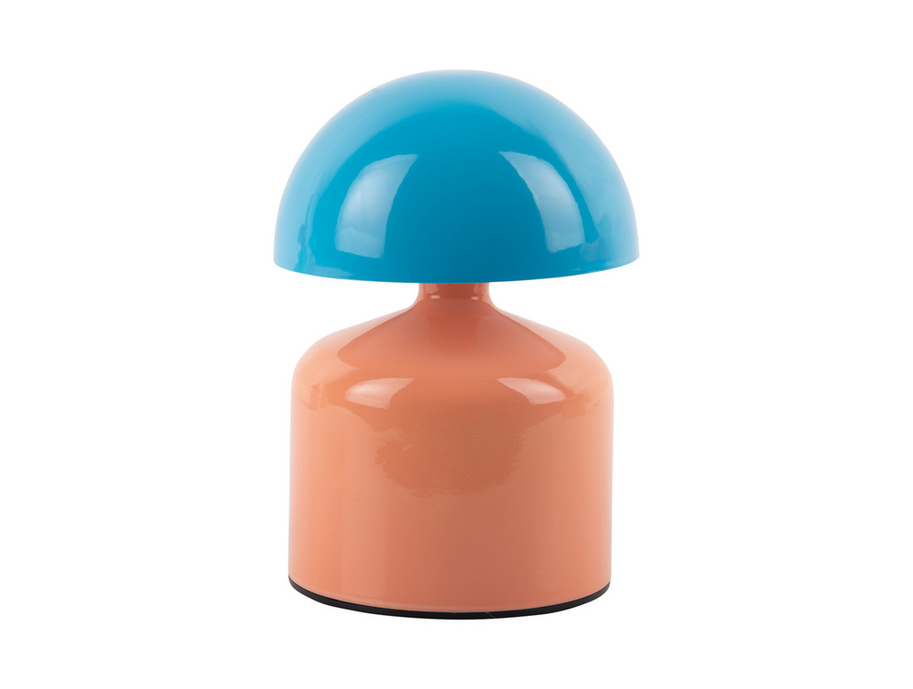 FUNKY IMPETU Pfirsichorange & Aquablau LED-Tischlampe