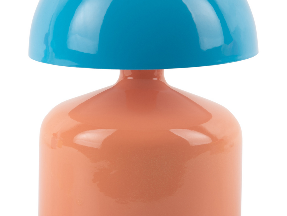 
                  
                    FUNKY IMPETU Pfirsichorange &amp; Aquablau LED-Tischlampe
                  
                
