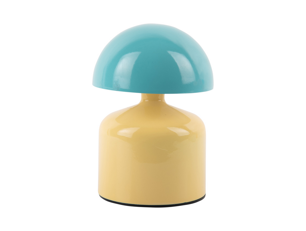 FUNKY IMPETU LED-Tischlampe in sanftem Gelb und Türkisblau