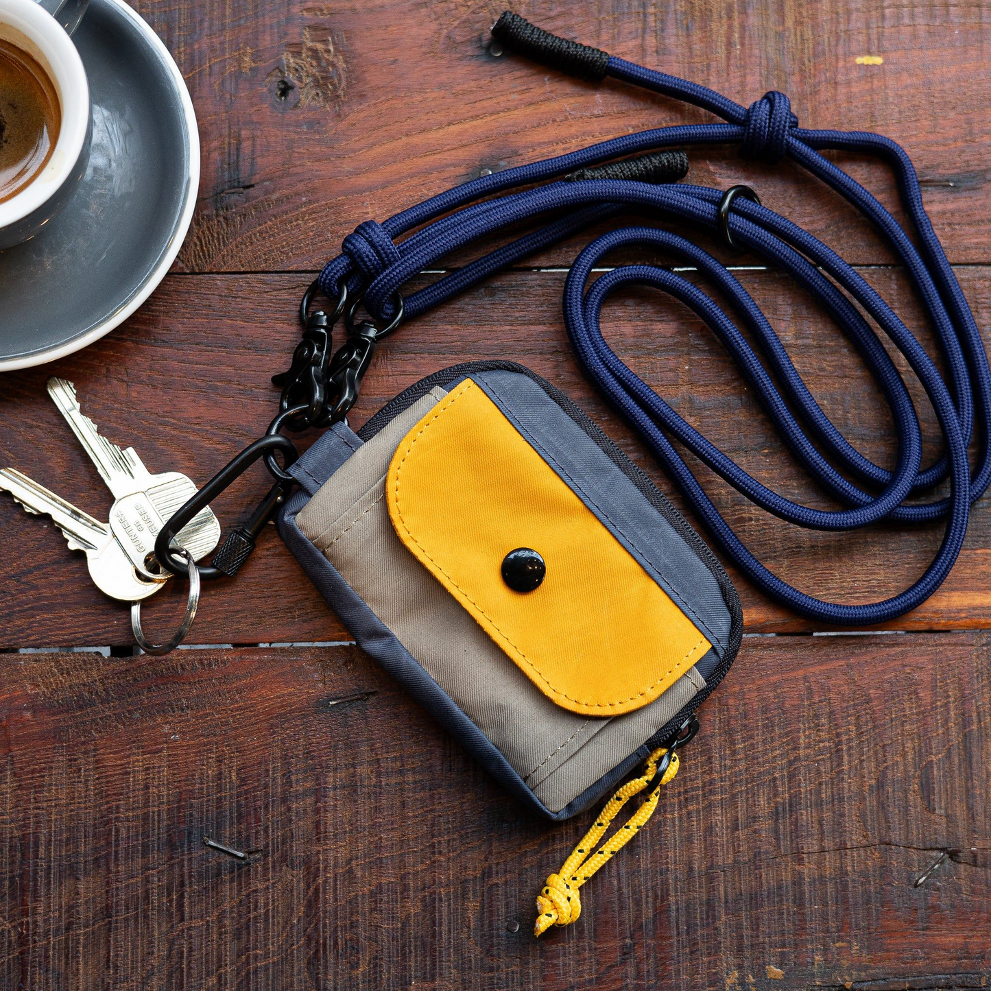 
                  
                    IAN Khaki Yellow Navy Coin Pouch
                  
                