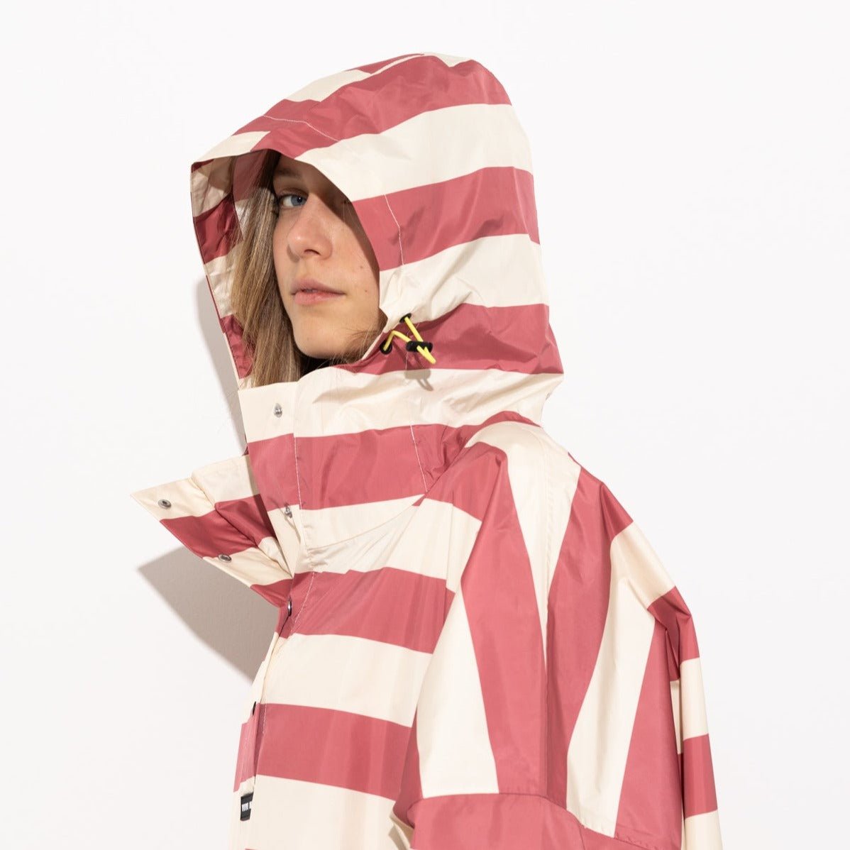 
                  
                    Blush Sand Bold Stripes Raincoat
                  
                
