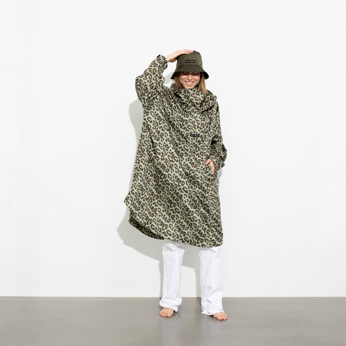 
                  
                    Olive Pale Olive Leo Splashes Raincoat
                  
                