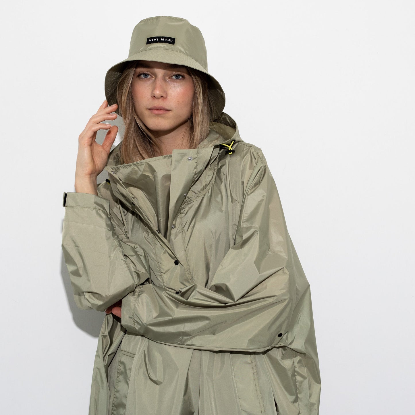 
                  
                    Pale Olive Solid Raincoat
                  
                