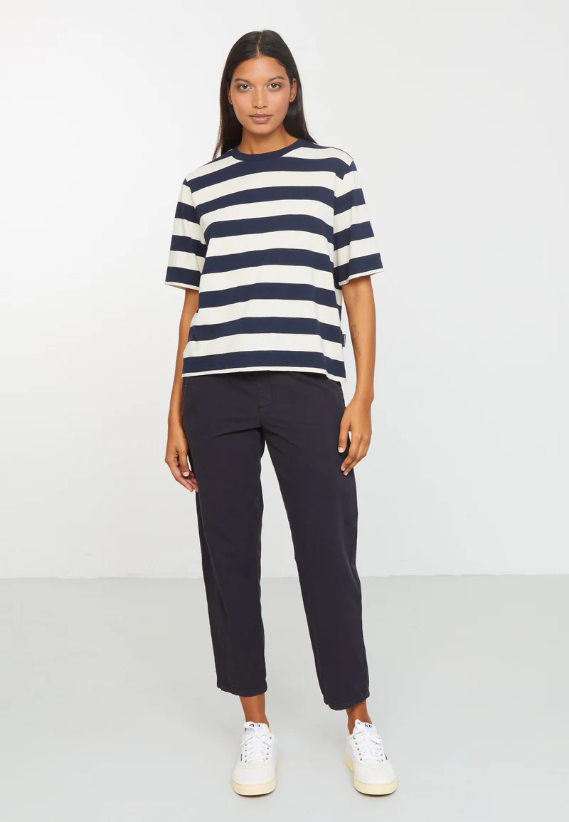 
                  
                    AZOLLA Dark Navy Stripes T-Shirt
                  
                