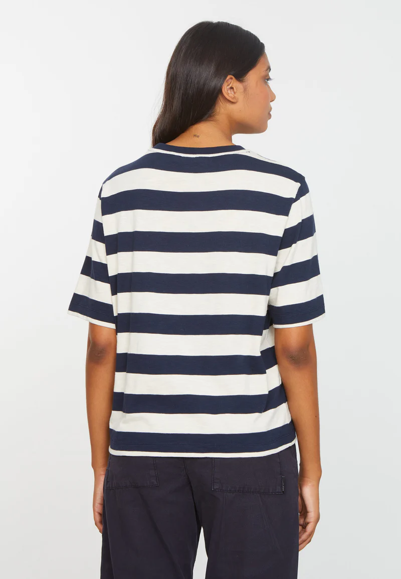 
                  
                    AZOLLA Dark Navy Stripes T-Shirt
                  
                