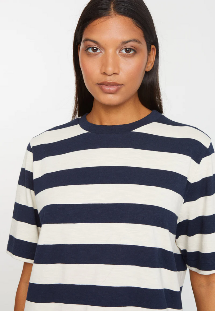 
                  
                    AZOLLA Dark Navy Stripes T-Shirt
                  
                