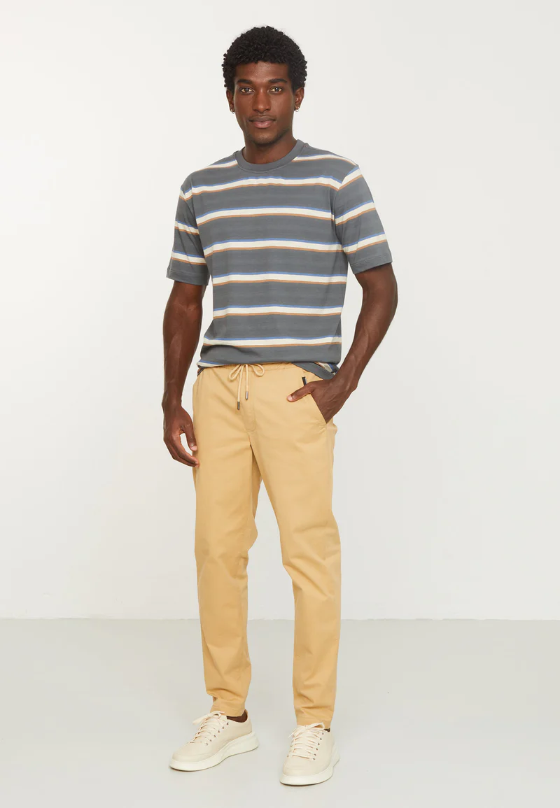 
                  
                    EPAZOTE Dark Grey Stripes T-Shirt
                  
                