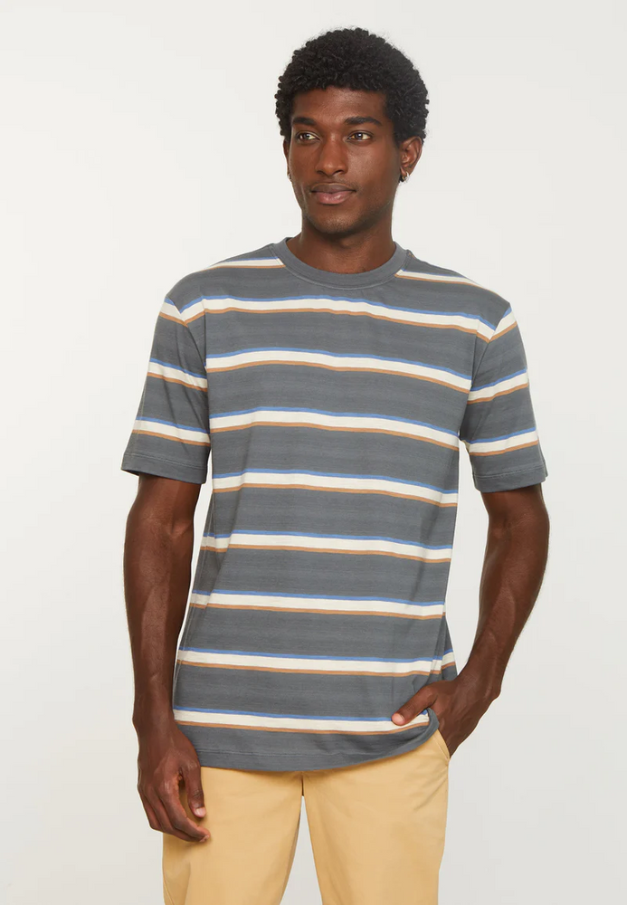 
                  
                    EPAZOTE Dark Grey Stripes T-Shirt
                  
                