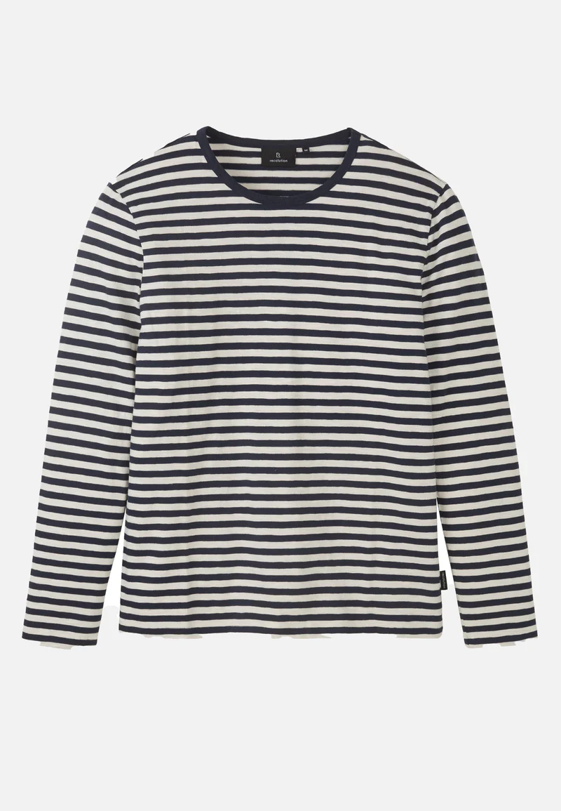 MACA Dark Navy Stripes Long Sleeve