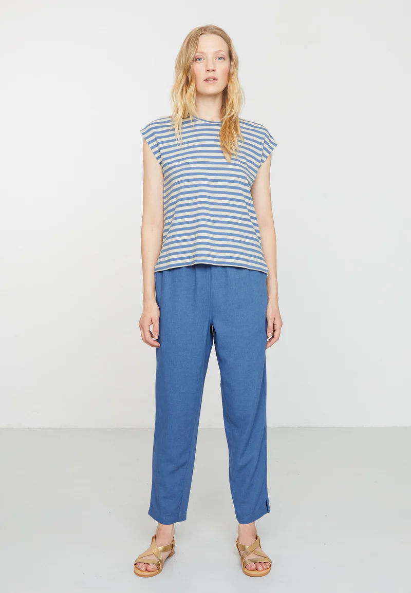 
                  
                    ZINNIA Electric Blue Stripes T-Shirt
                  
                