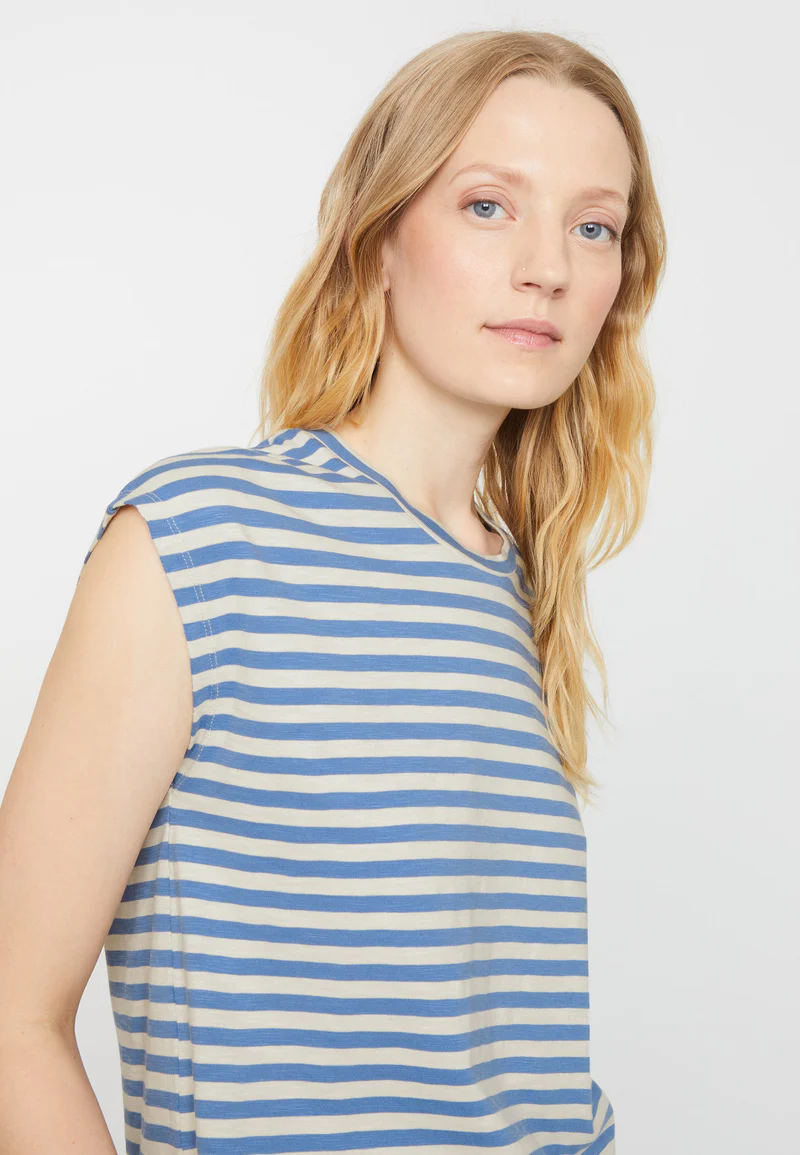 
                  
                    ZINNIA Electric Blue Stripes T-Shirt
                  
                