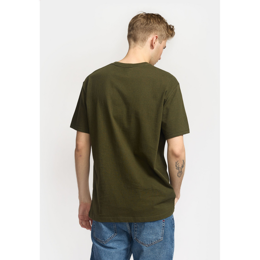 
                  
                    T-Shirt mit melierter Army-Applikation
                  
                