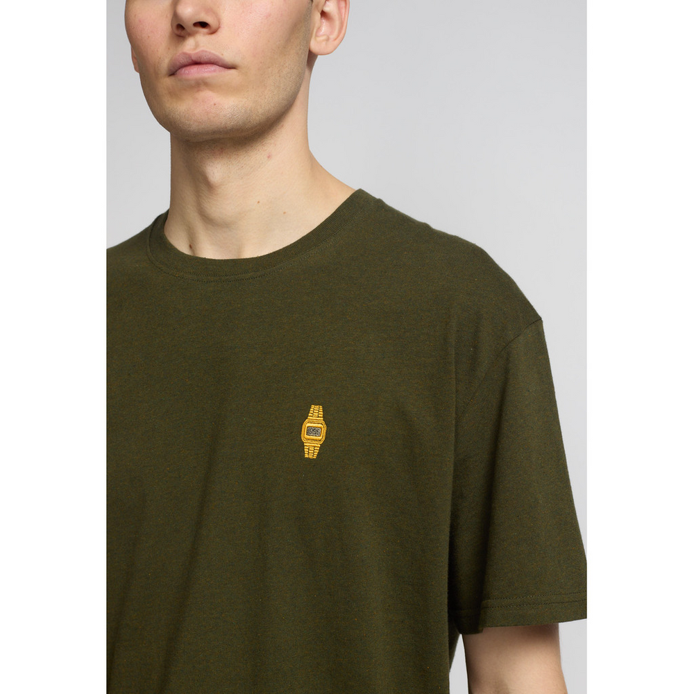 
                  
                    T-Shirt mit melierter Army-Applikation
                  
                
