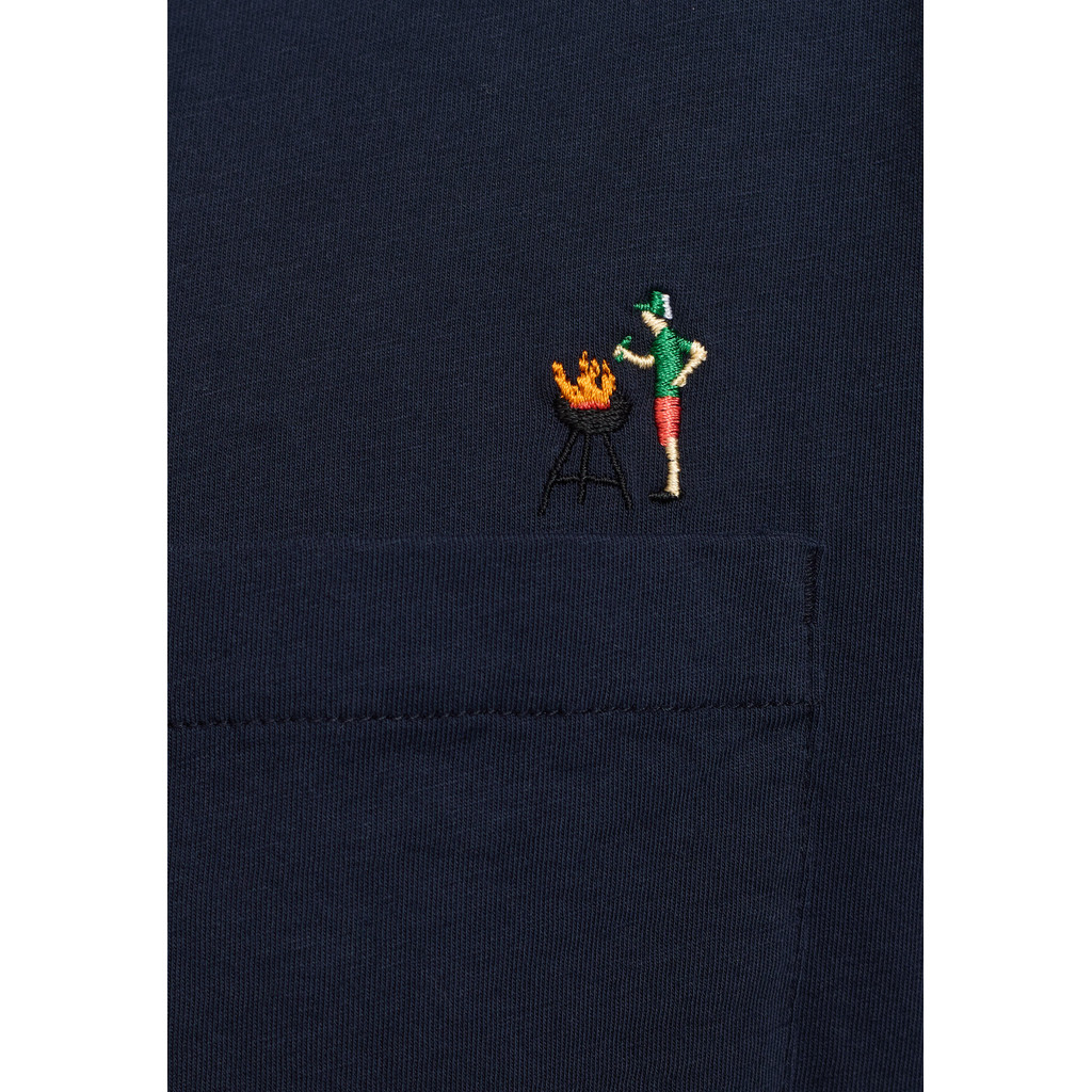 
                  
                    Marineblaues T-Shirt mit Applikation
                  
                