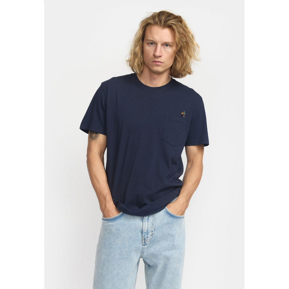 Marineblaues T-Shirt mit Applikation