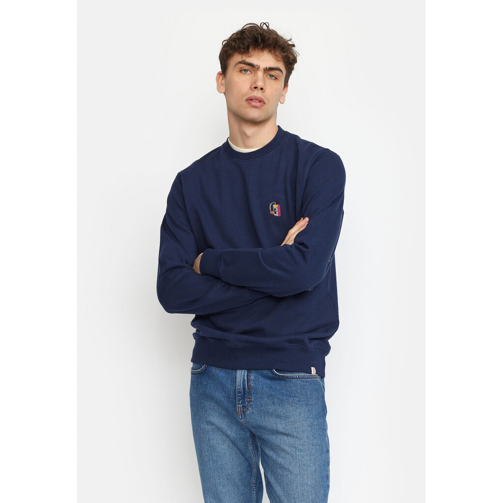 Navy Melange Application Jumper