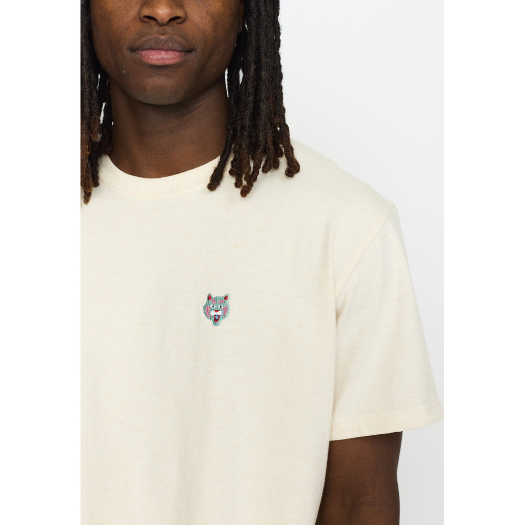 
                  
                    Off White Melange Application T-Shirt
                  
                