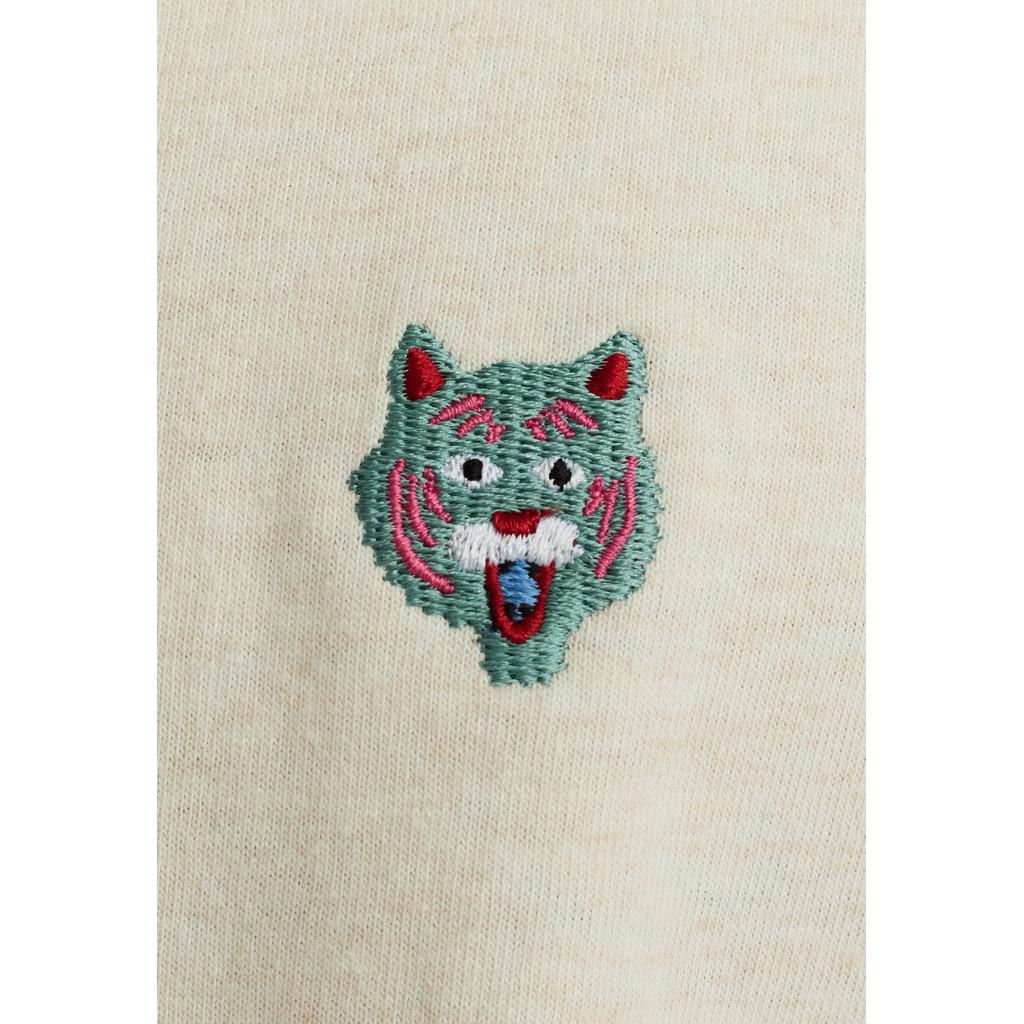 
                  
                    Off White Melange Application T-Shirt
                  
                