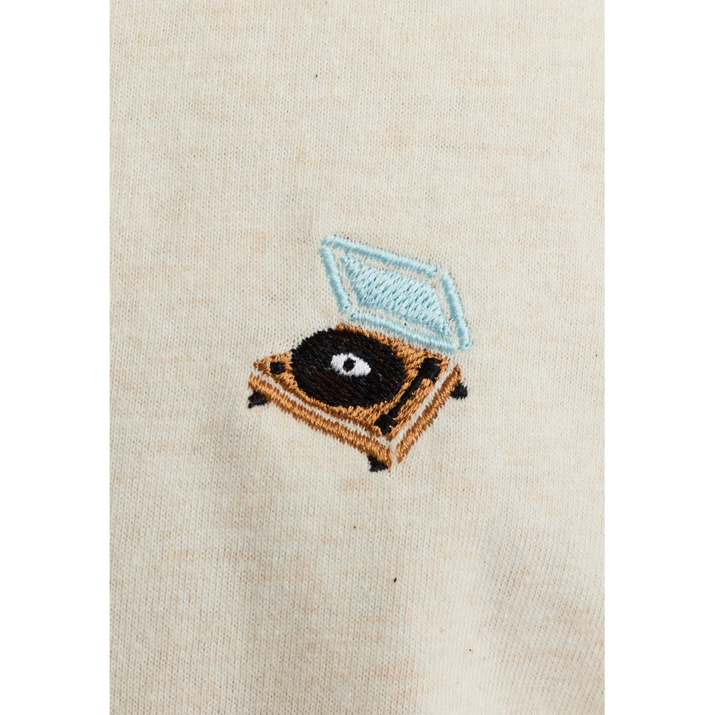 
                  
                    Off White Melange Application T-Shirt
                  
                