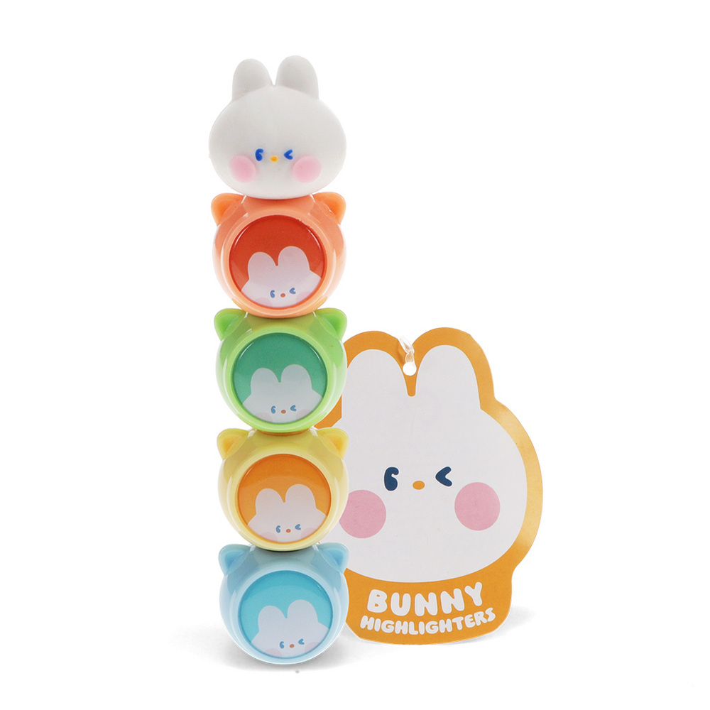 Stapelbare Textmarker „Bunny“ im 5er-Set