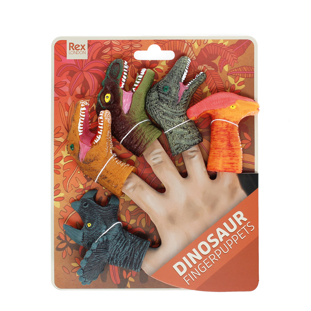 Dinosaurier-Fingerpuppen-Set (5 Stück)