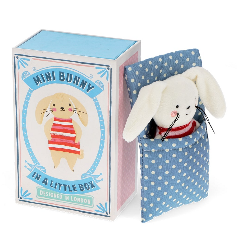 Mini-Hase in einer kleinen Plüschbox