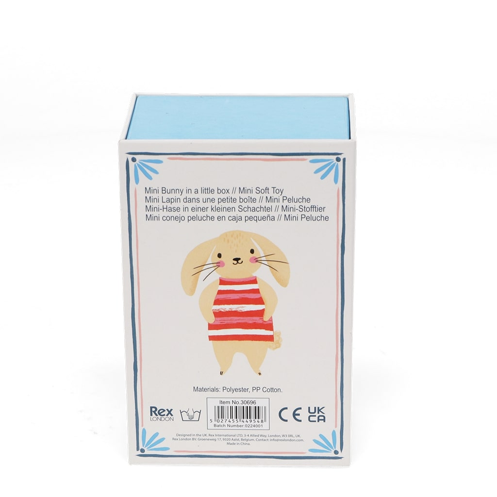 
                  
                    Mini-Hase in einer kleinen Plüschbox
                  
                