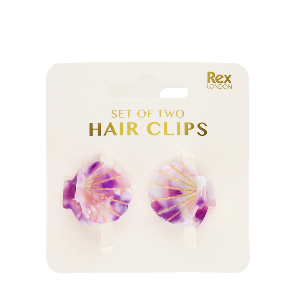 Mini-Muschel-Haarspangen-Set (2 Stück)