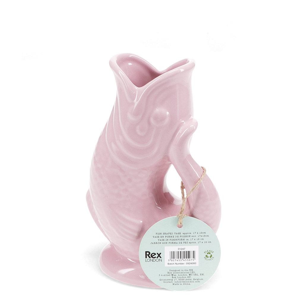 
                  
                    Pink Ceramic Fish Vase
                  
                