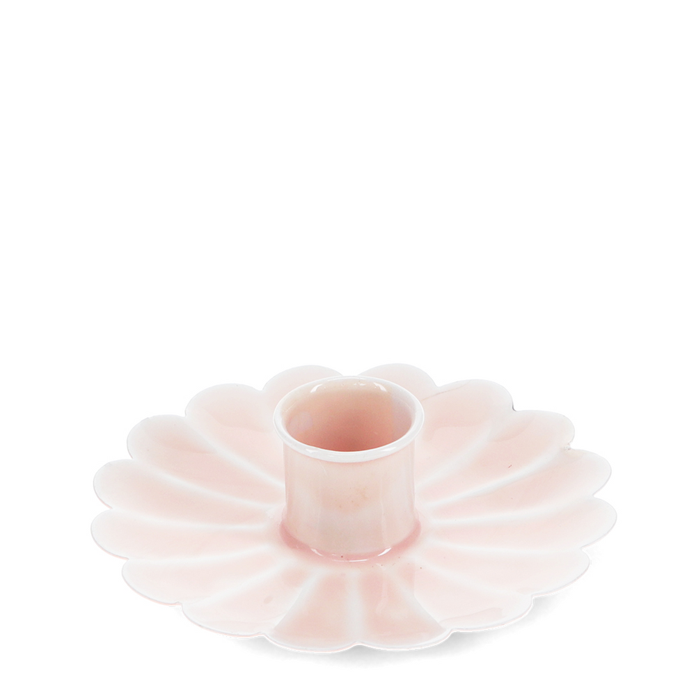 
                  
                    Soft Pink Enamel Flat Flower Candle Holder
                  
                