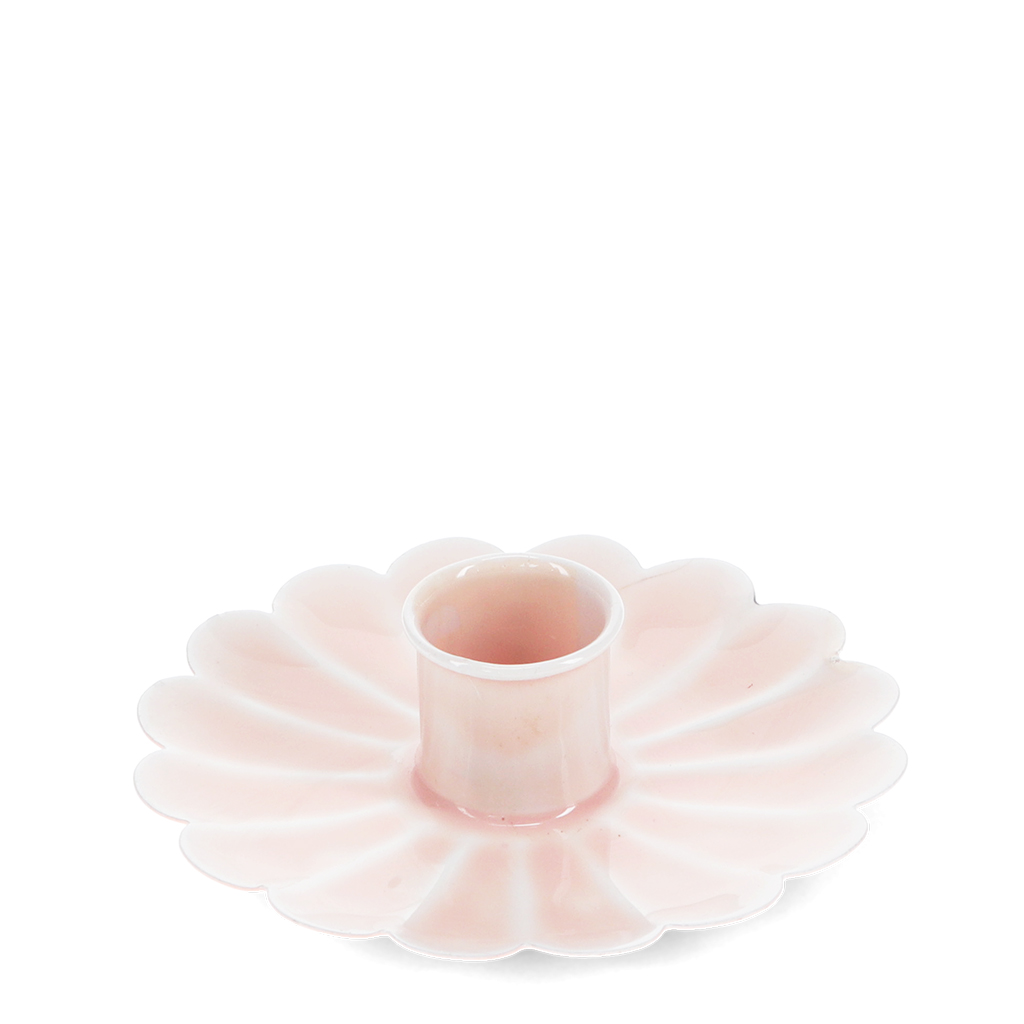 
                  
                    Soft Pink Enamel Flat Flower Candle Holder
                  
                