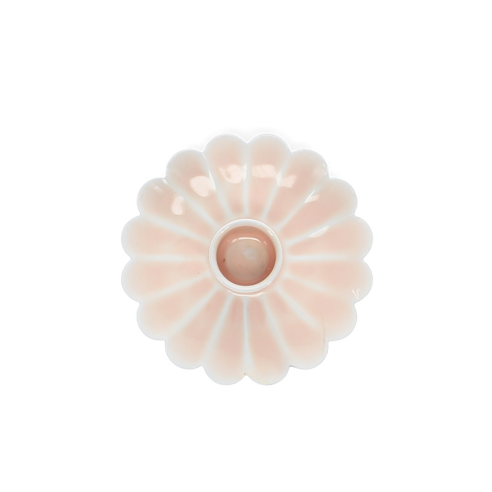 
                  
                    Soft Pink Enamel Flat Flower Candle Holder
                  
                