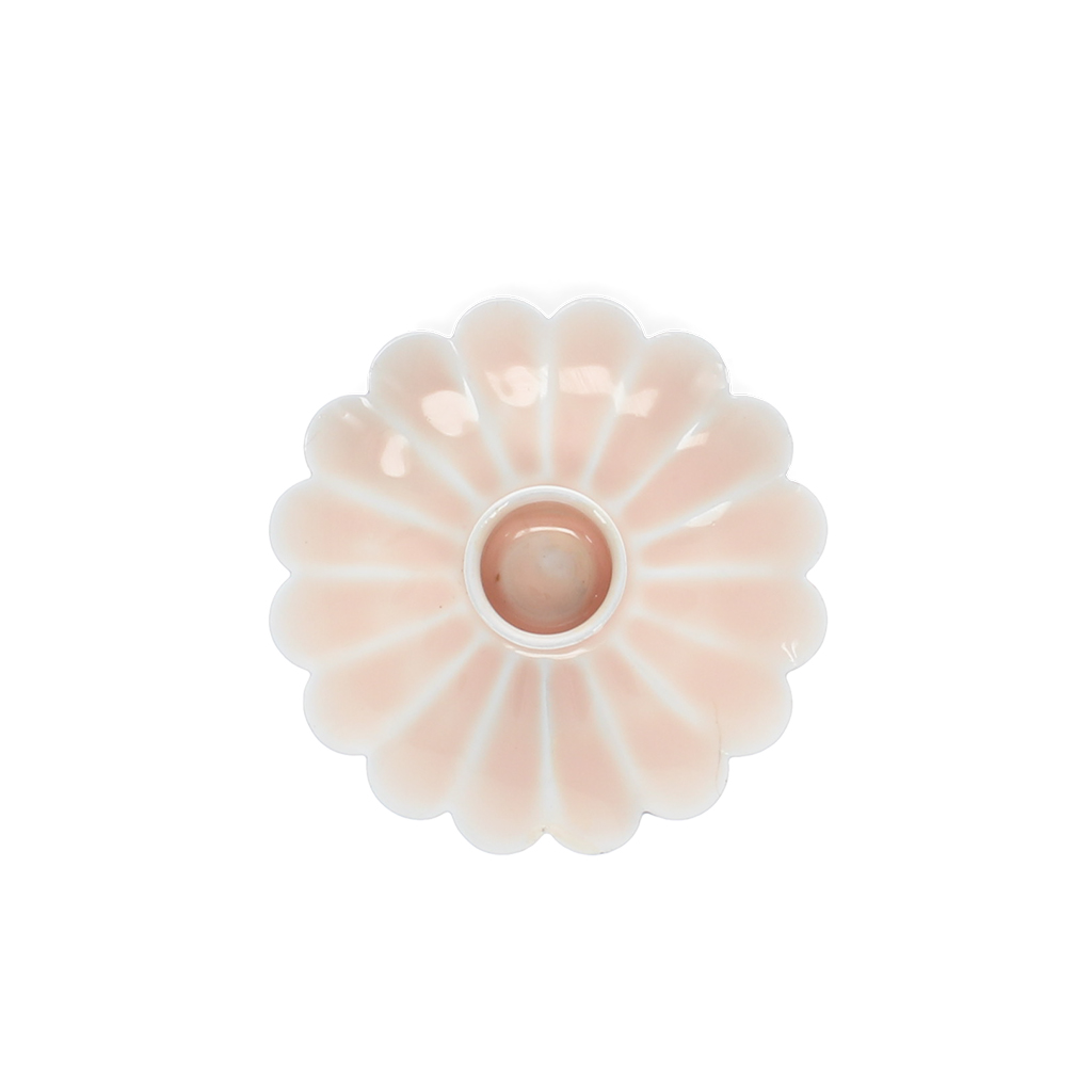 
                  
                    Soft Pink Enamel Flat Flower Candle Holder
                  
                