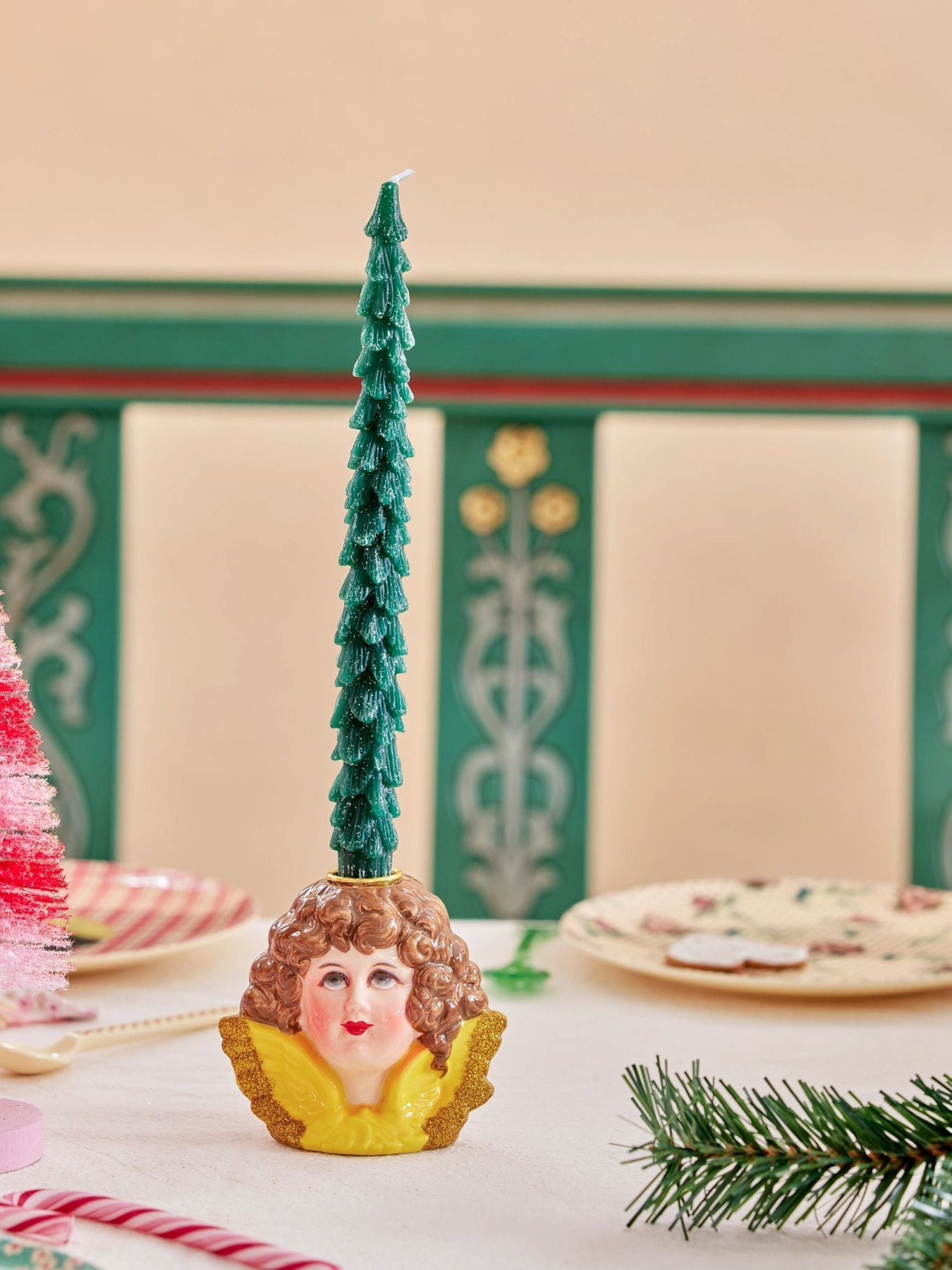 
                  
                    Dunkelgrünes Baumkerzen-2er-Set
                  
                