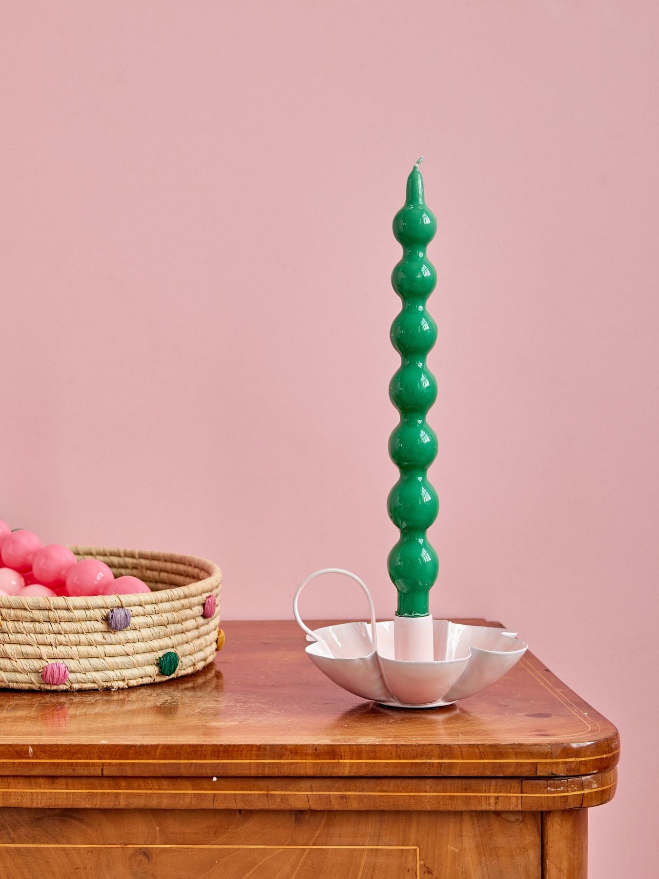 
                  
                    Green Curved Candle Set Of 2
                  
                