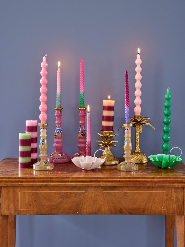 
                  
                    Green Curved Candle Set Of 2
                  
                