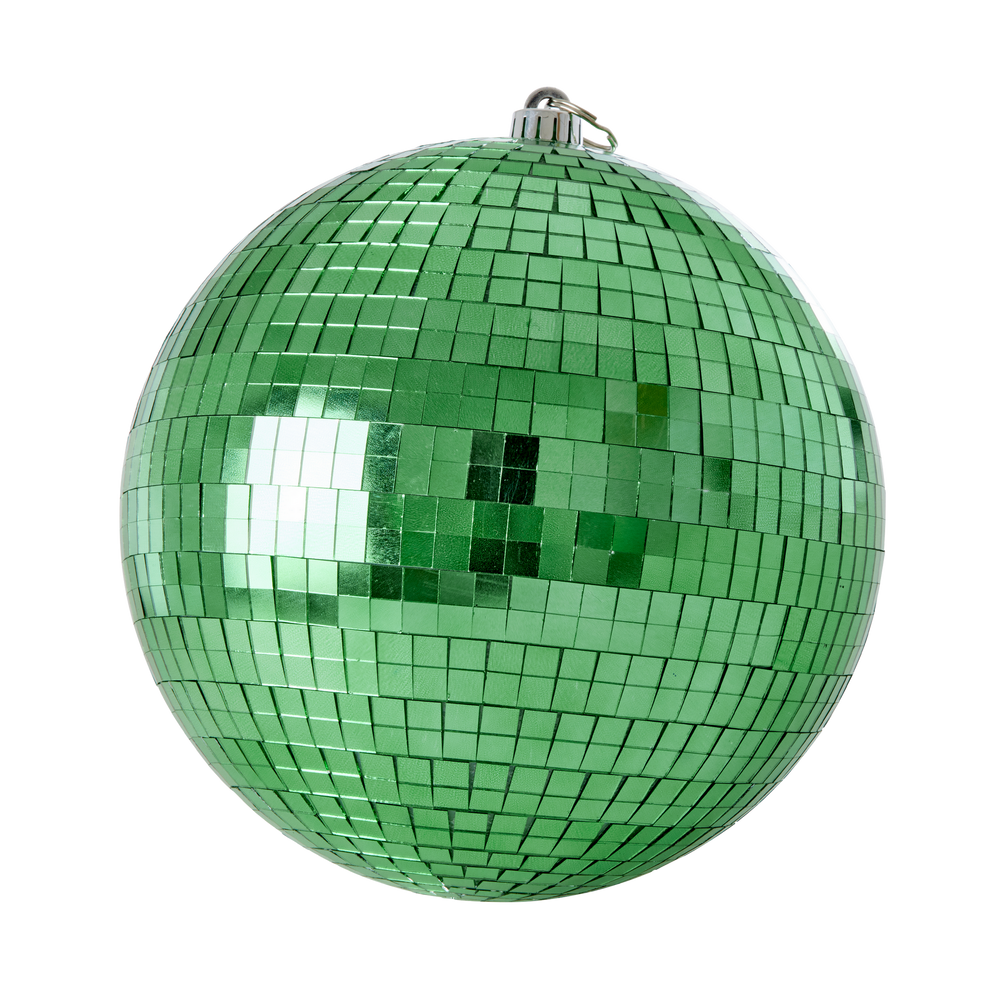 Große dunkelgrüne Discokugel