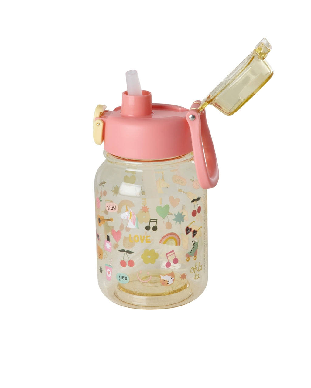 
                  
                    Weiche gelbe Kindertrinkflasche mit Einhorn-Liebesdruck
                  
                
