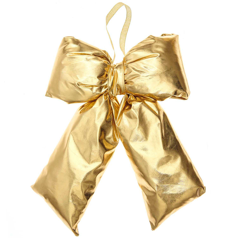 Goldene Weihnachtsschleifendekoration