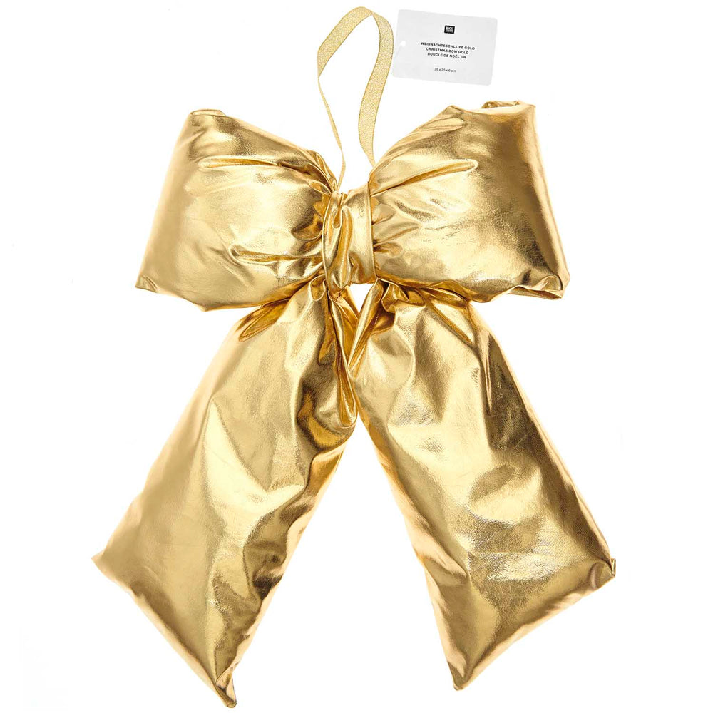 
                  
                    Goldene Weihnachtsschleifendekoration
                  
                