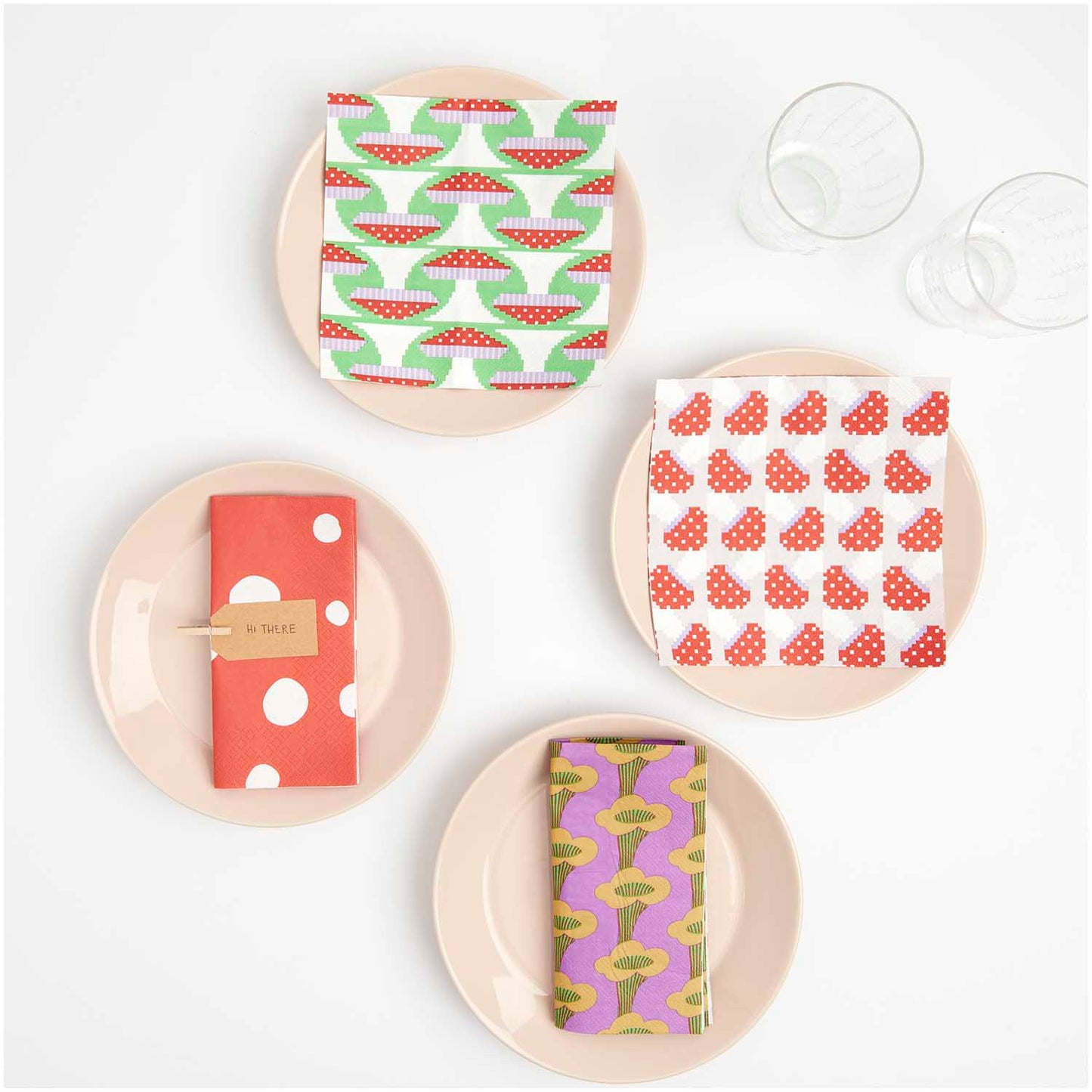 
                  
                    Green Pixel Fly Agarics Napkin Set Of 20
                  
                