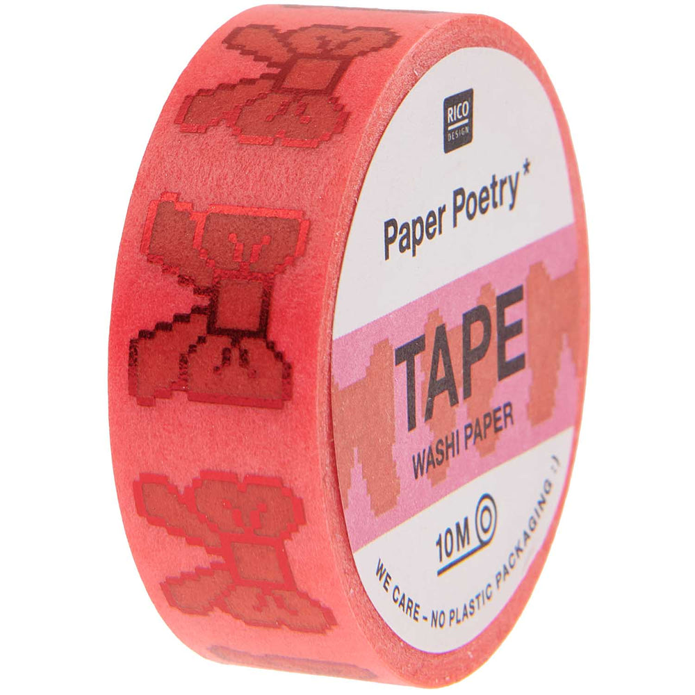 
                  
                    Neon Pink Bows Pixels Tape
                  
                