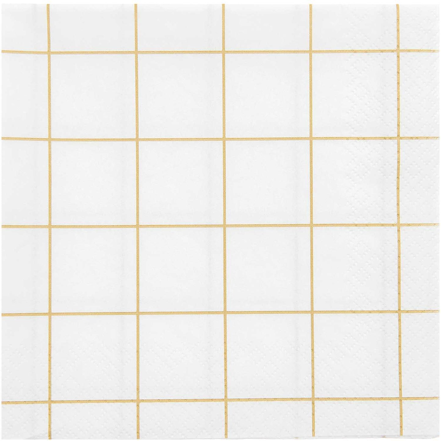 
                  
                    White Gold Grid Napkin
                  
                