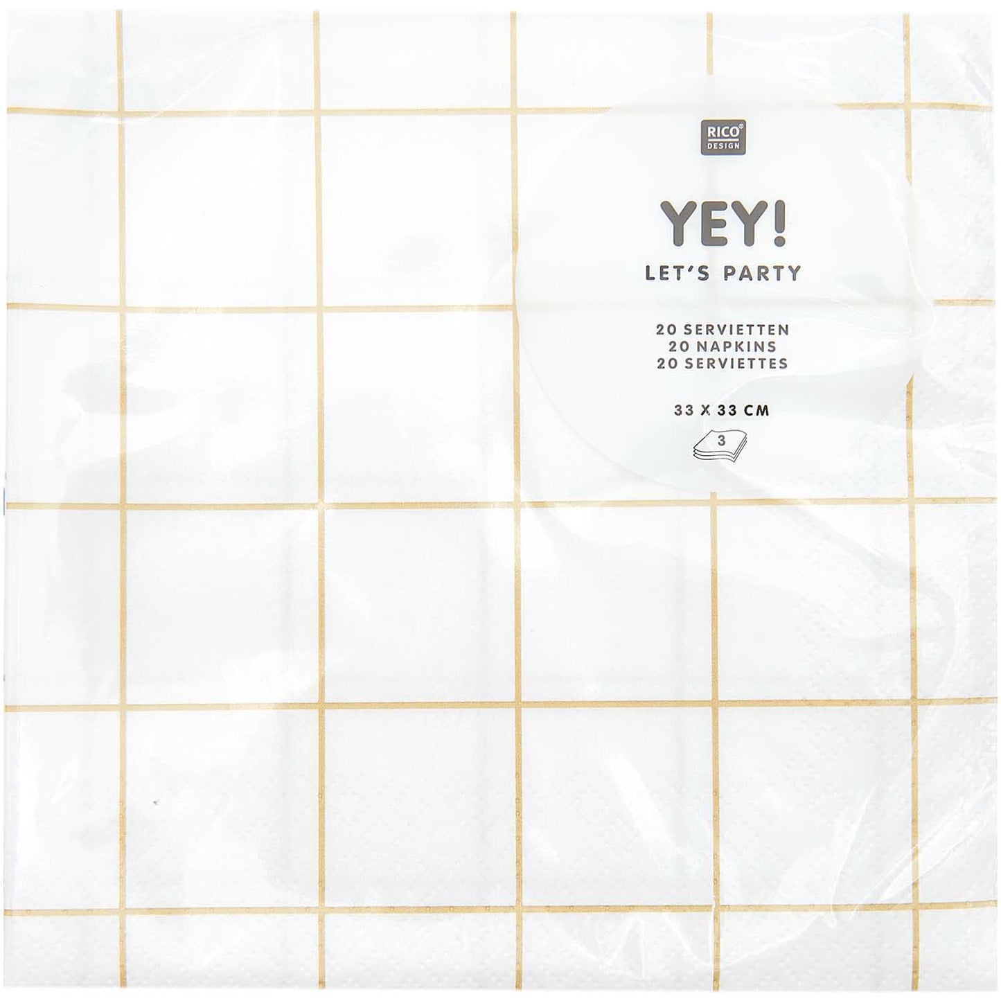 
                  
                    White Gold Grid Napkin
                  
                