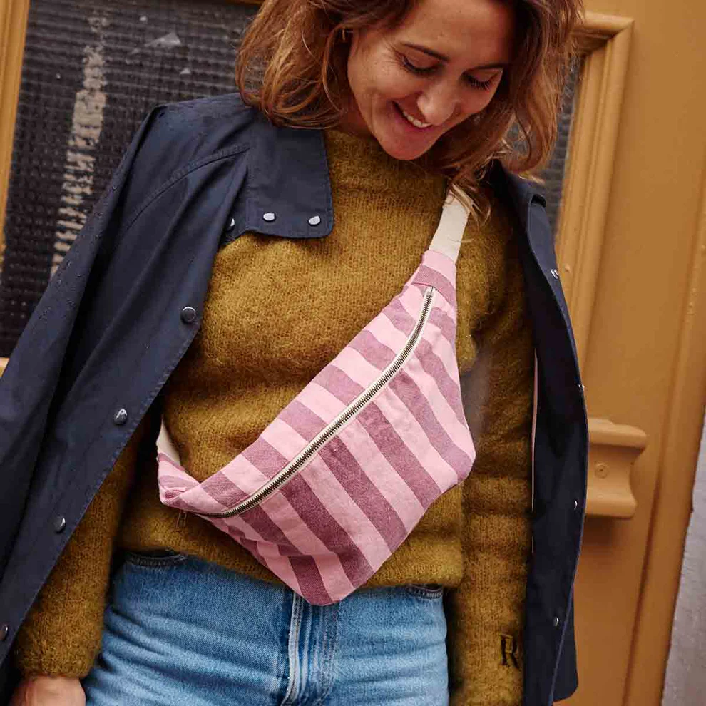 
                  
                    Bubble Pink Burgundy Stripes Bum Bag
                  
                