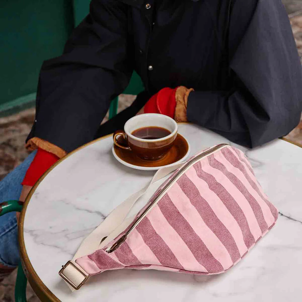 
                  
                    Bubble Pink Burgundy Stripes Bum Bag
                  
                