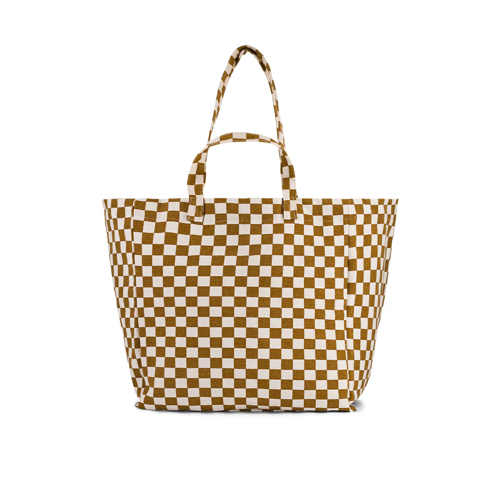 
                  
                    ELISA Caramel Checkerboard Tote Bag
                  
                