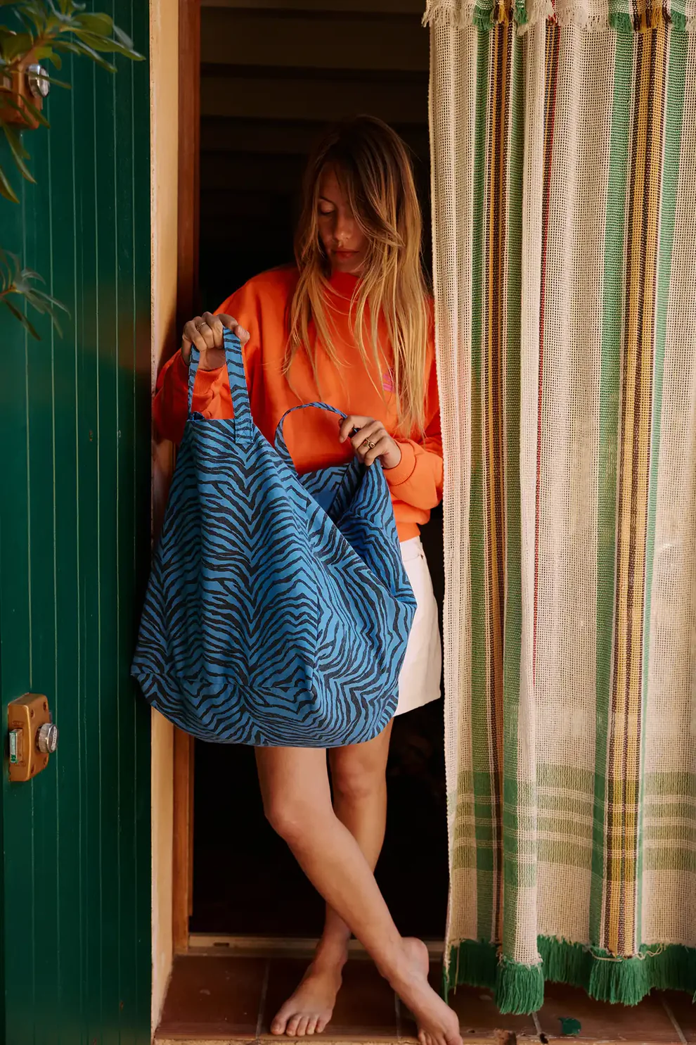 
                  
                    ELISA Greek Blue Zebrou Tote Bag
                  
                