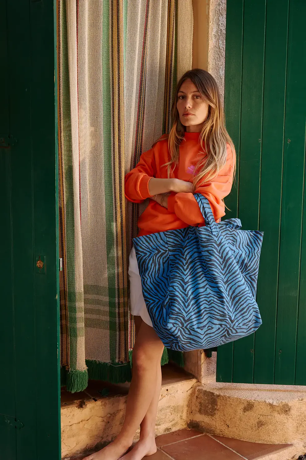 
                  
                    ELISA Greek Blue Zebrou Tote Bag
                  
                